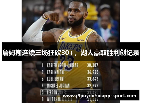 詹姆斯连续三场狂砍30+，湖人豪取胜利创纪录